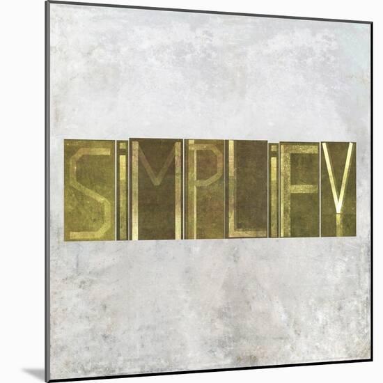 Earthy Background Image And Design Element Depicting The Word "Simplify"-nagib-Mounted Art Print