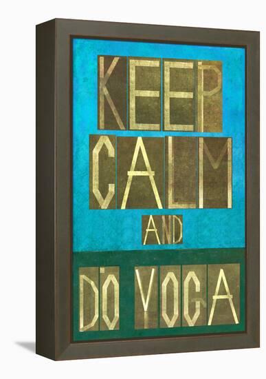 Earthy Background Image and Design Element Depicting the Words Keep Calm and Do Yoga-nagib-Framed Stretched Canvas
