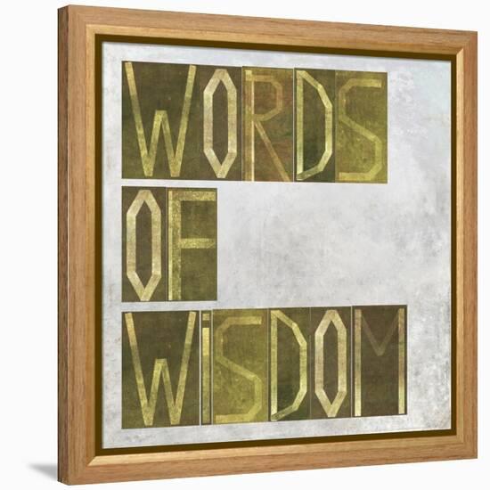 Earthy Background Image And Design Element Depicting The Words "Words Of Wisdom"-nagib-Framed Stretched Canvas