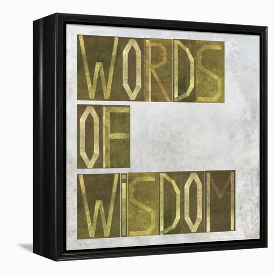 Earthy Background Image And Design Element Depicting The Words "Words Of Wisdom"-nagib-Framed Stretched Canvas