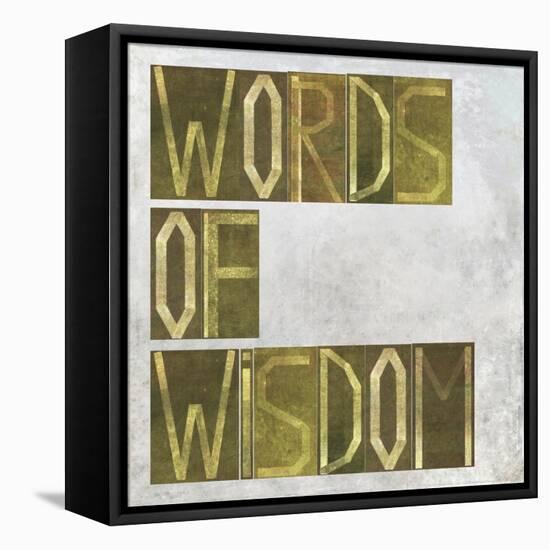 Earthy Background Image And Design Element Depicting The Words "Words Of Wisdom"-nagib-Framed Stretched Canvas