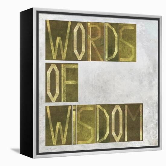 Earthy Background Image And Design Element Depicting The Words "Words Of Wisdom"-nagib-Framed Stretched Canvas