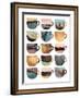 Earthy Coffee Cups-Elisabeth Fredriksson-Framed Giclee Print