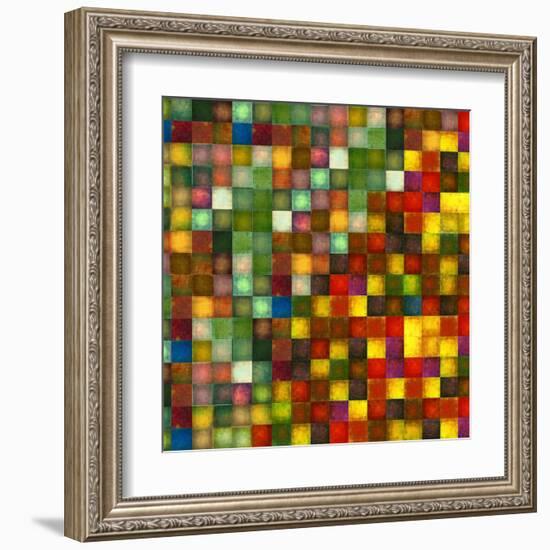 Earthy Geometric Background Image And Design Element-nagib-Framed Art Print