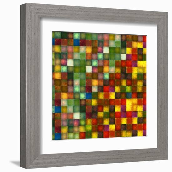 Earthy Geometric Background Image And Design Element-nagib-Framed Art Print