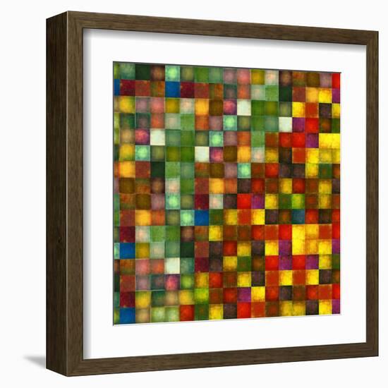 Earthy Geometric Background Image And Design Element-nagib-Framed Art Print