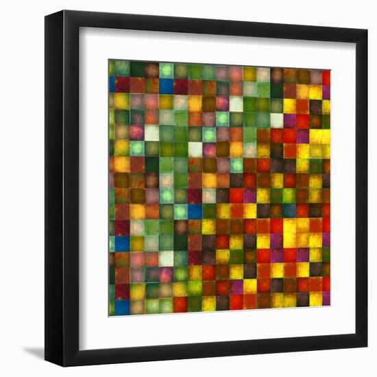 Earthy Geometric Background Image And Design Element-nagib-Framed Art Print