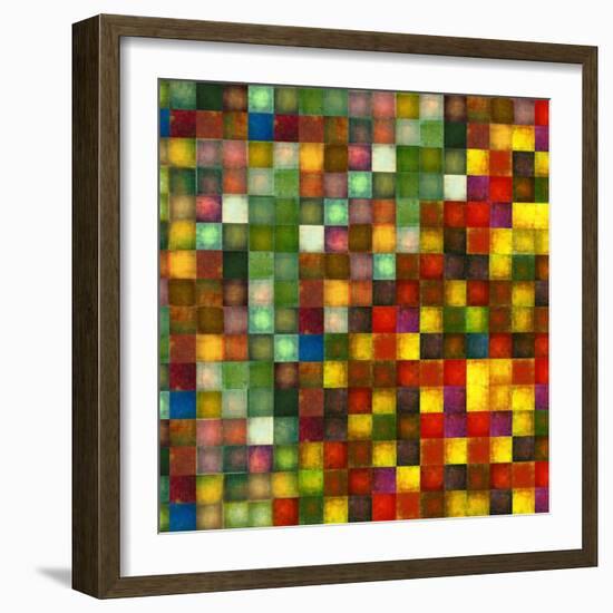 Earthy Geometric Background Image And Design Element-nagib-Framed Art Print