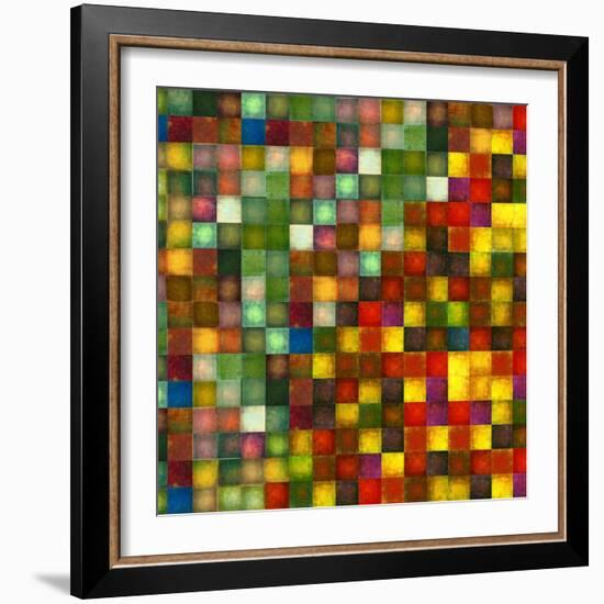 Earthy Geometric Background Image And Design Element-nagib-Framed Art Print