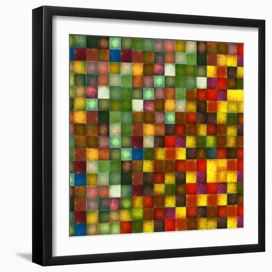 Earthy Geometric Background Image And Design Element-nagib-Framed Art Print