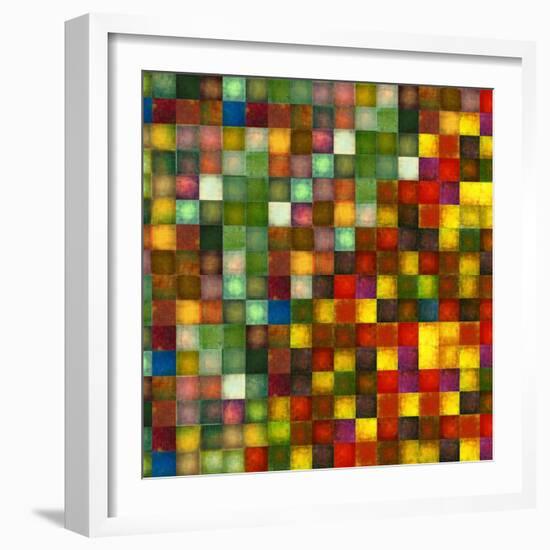 Earthy Geometric Background Image And Design Element-nagib-Framed Art Print