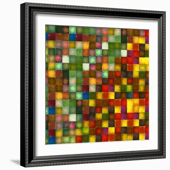 Earthy Geometric Background Image And Design Element-nagib-Framed Art Print