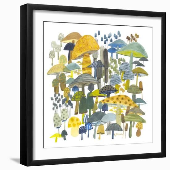Earthy Shrooms-Kerstin Stock-Framed Art Print