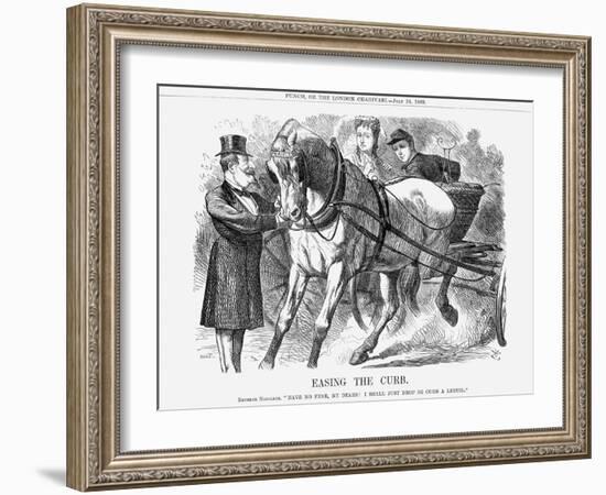 Easing the Curb, 1869-John Tenniel-Framed Giclee Print