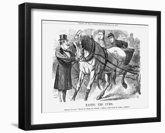 Easing the Curb, 1869-John Tenniel-Framed Giclee Print