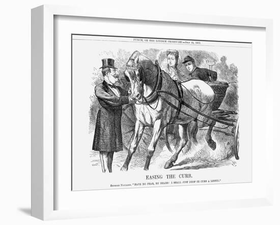 Easing the Curb, 1869-John Tenniel-Framed Giclee Print