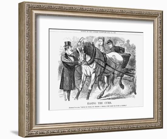 Easing the Curb, 1869-John Tenniel-Framed Giclee Print