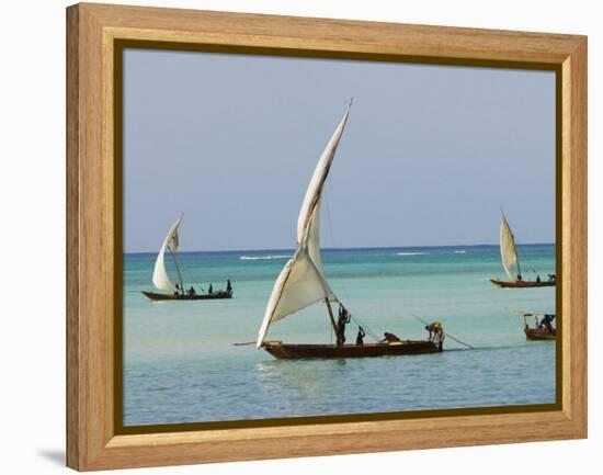 East Africa, Tanzania, Zanzibar, A Traditional Dhow, India, and East Africa-Paul Harris-Framed Premier Image Canvas