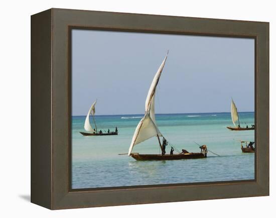 East Africa, Tanzania, Zanzibar, A Traditional Dhow, India, and East Africa-Paul Harris-Framed Premier Image Canvas