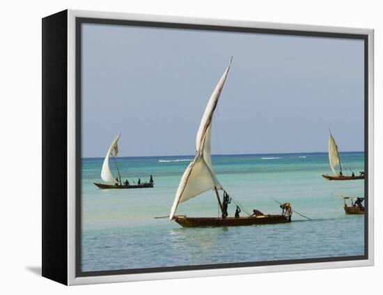 East Africa, Tanzania, Zanzibar, A Traditional Dhow, India, and East Africa-Paul Harris-Framed Premier Image Canvas