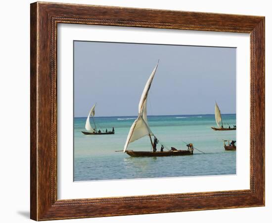 East Africa, Tanzania, Zanzibar, A Traditional Dhow, India, and East Africa-Paul Harris-Framed Photographic Print