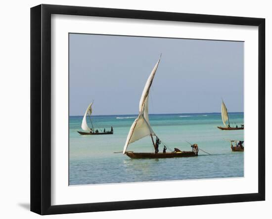 East Africa, Tanzania, Zanzibar, A Traditional Dhow, India, and East Africa-Paul Harris-Framed Photographic Print