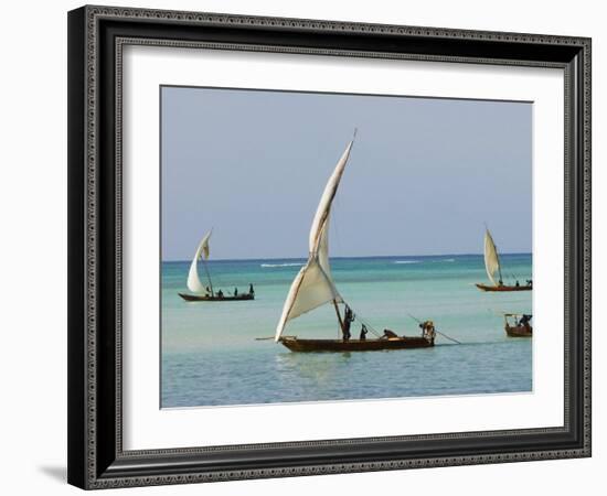 East Africa, Tanzania, Zanzibar, A Traditional Dhow, India, and East Africa-Paul Harris-Framed Photographic Print