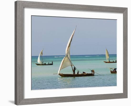 East Africa, Tanzania, Zanzibar, A Traditional Dhow, India, and East Africa-Paul Harris-Framed Photographic Print