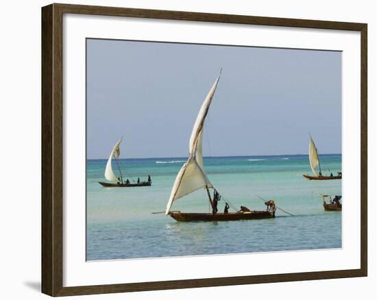 East Africa, Tanzania, Zanzibar, A Traditional Dhow, India, and East Africa-Paul Harris-Framed Photographic Print