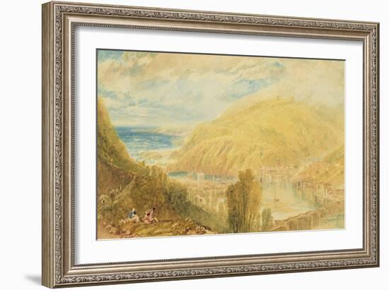 East and West Looe, Cornwall, C.1816-J. M. W. Turner-Framed Giclee Print