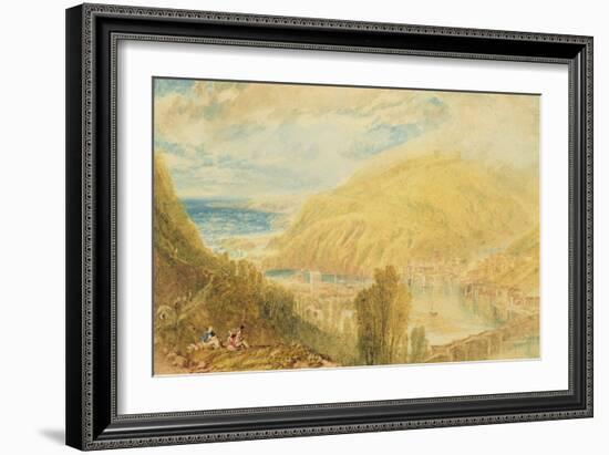 East and West Looe, Cornwall, C.1816-J. M. W. Turner-Framed Giclee Print