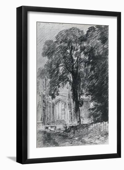 East Bergholt Church: Part of the West End Seen Beyond a Group of Elms, 1925-John Constable-Framed Giclee Print