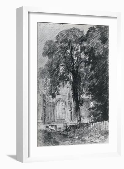 East Bergholt Church: Part of the West End Seen Beyond a Group of Elms, 1925-John Constable-Framed Giclee Print