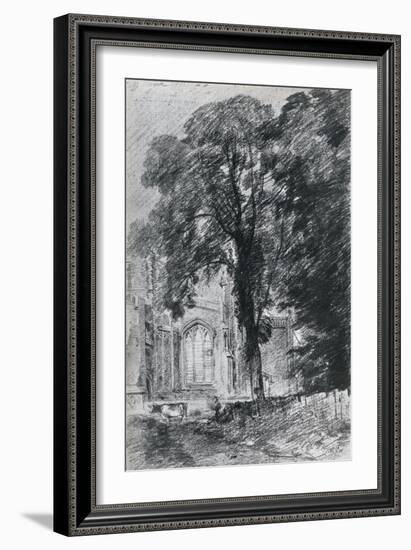 East Bergholt Church: Part of the West End Seen Beyond a Group of Elms, 1925-John Constable-Framed Giclee Print