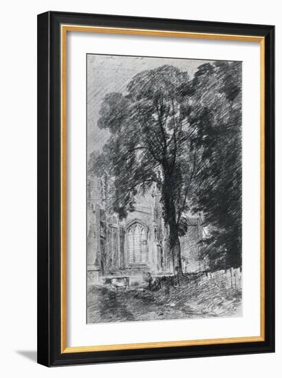 East Bergholt Church: Part of the West End Seen Beyond a Group of Elms, 1925-John Constable-Framed Giclee Print