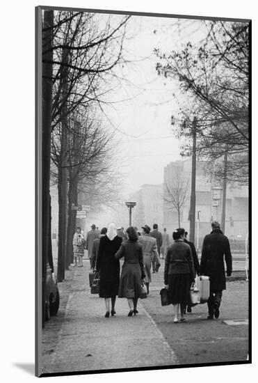 East-Berliners could cross into the West with a permit. Berlin-West,1958.-Erich Lessing-Mounted Photographic Print