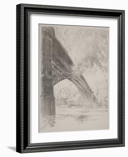 East Bridge, St Louis, 1919 (Litho)-Joseph Pennell-Framed Giclee Print