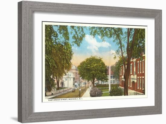 East Broad Street, Westerly, Rhode Island-null-Framed Art Print