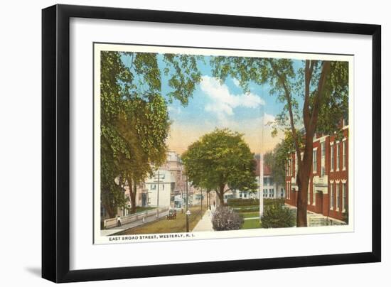 East Broad Street, Westerly, Rhode Island-null-Framed Art Print
