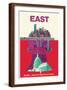 East By Train - Liberty Bell Philadelphia, Washington, New York-David Klein-Framed Art Print