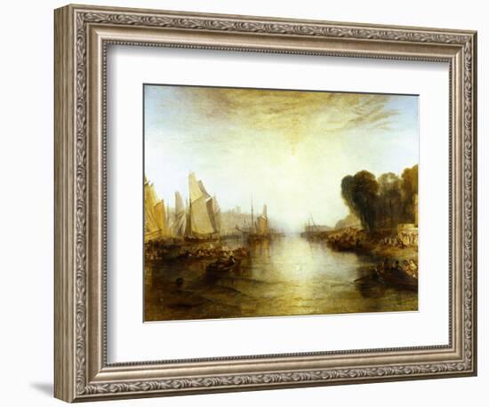 East Cowes Castle, Isle of Wight: The Regatta with the Royal Yacht Squadron-J. M. W. Turner-Framed Giclee Print