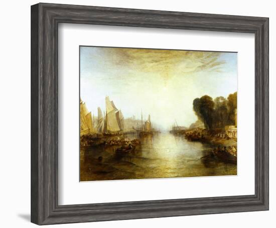 East Cowes Castle, Isle of Wight: The Regatta with the Royal Yacht Squadron-J. M. W. Turner-Framed Giclee Print