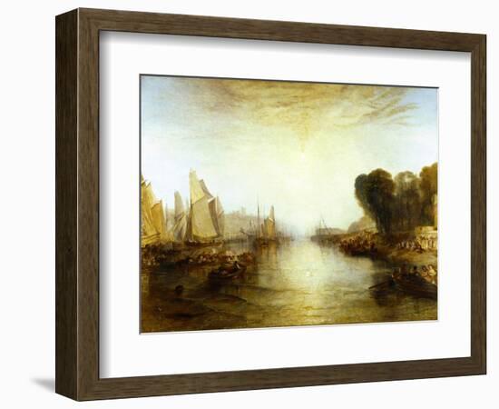 East Cowes Castle, Isle of Wight: The Regatta with the Royal Yacht Squadron-J. M. W. Turner-Framed Giclee Print