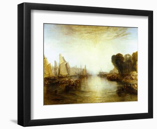 East Cowes Castle, Isle of Wight: The Regatta with the Royal Yacht Squadron-J. M. W. Turner-Framed Giclee Print