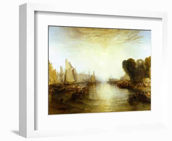 East Cowes Castle, Isle of Wight: The Regatta with the Royal Yacht Squadron-J. M. W. Turner-Framed Giclee Print