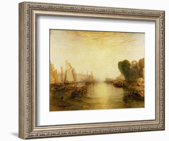 East Cowes Castle, Isle of Wight: The Regatta with the Royal Yacht Squadron-J. M. W. Turner-Framed Giclee Print