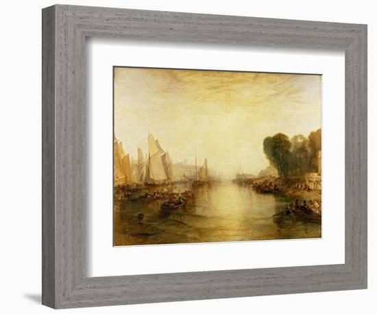 East Cowes Castle, Isle of Wight: The Regatta with the Royal Yacht Squadron-J. M. W. Turner-Framed Giclee Print