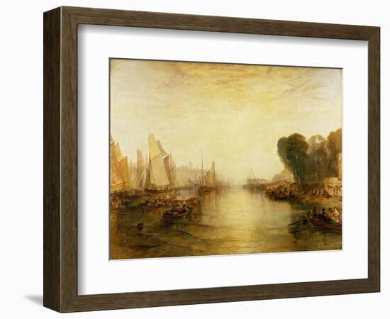 East Cowes Castle, Isle of Wight: The Regatta with the Royal Yacht Squadron-J. M. W. Turner-Framed Giclee Print