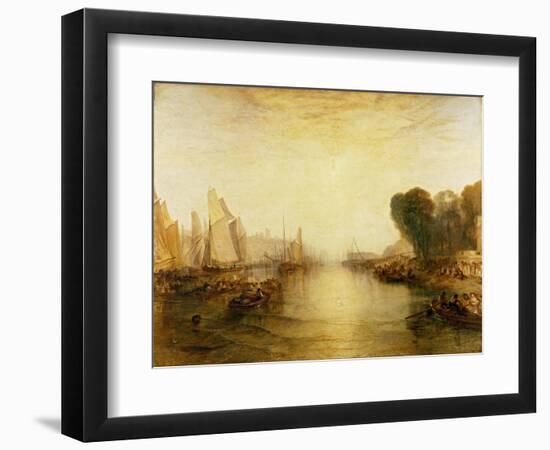 East Cowes Castle, Isle of Wight: The Regatta with the Royal Yacht Squadron-J. M. W. Turner-Framed Giclee Print