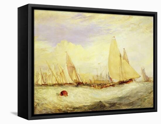 East Cowes Castle, the Seat of J Nash Esq., the Regatta Beating to Windward, 1828-J. M. W. Turner-Framed Premier Image Canvas